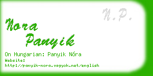 nora panyik business card